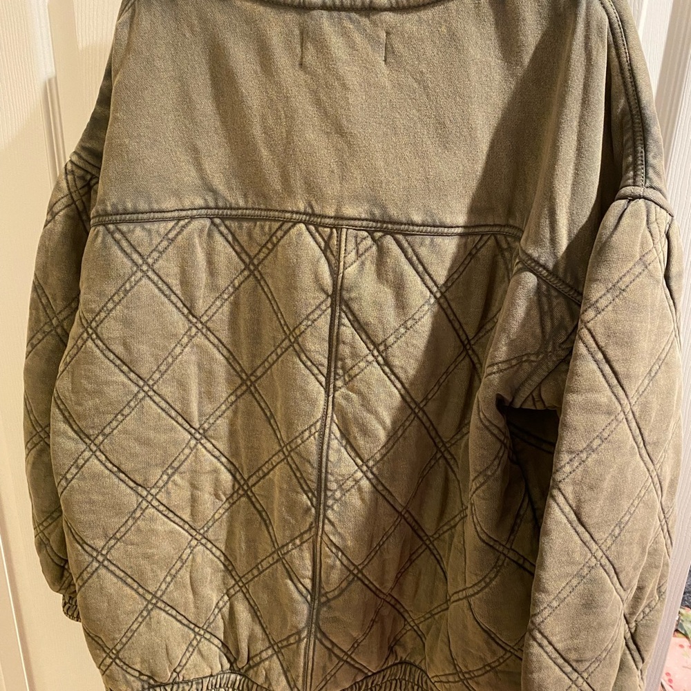 Free People Olive Quilted Jacket - Picture 5 of 7